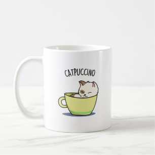 Mug Catpuccino Funny Kitty Chat En Pun De Coupe