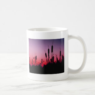 Mug Cattails au coucher du soleil