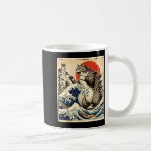 Mug Catzilla Art Japonais Amoureux des Chats Graphique