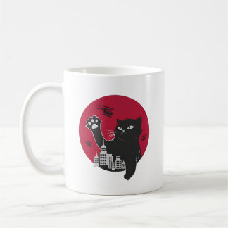 Mug Catzilla géant drôle chat noir Godzilla