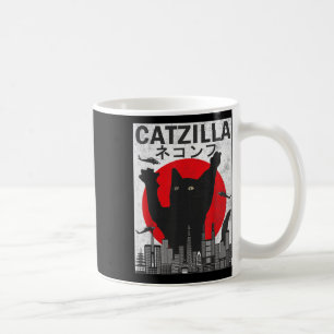 Mug Catzilla vintage Japonaise Style coucher de soleil