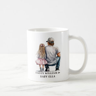 Mug Caution père et fille noire (11)