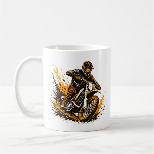 Mug Cavalier de Motocross Glissant dans la Boue