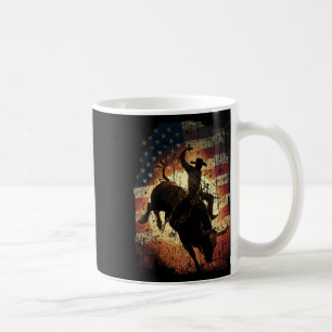 Mug Cavalier de Rodéo Patriote Cow-boy Drapeau États-U