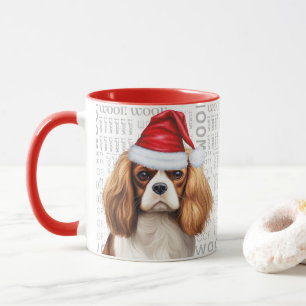 Mug Cavalier King Charles Dog Père Noël sur Woof Arriè