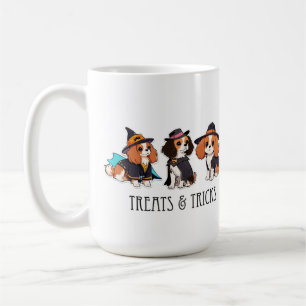 Mug Cavalier King Charles halloween traite et tricks