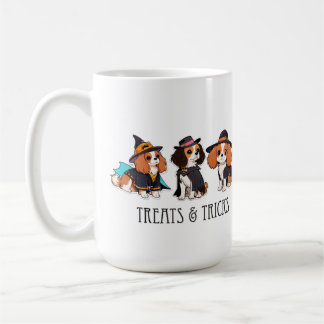 Mug Cavalier King Charles halloween traite et tricks