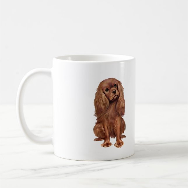 Mug Cavalier King Charles - Rubis (Gauche)