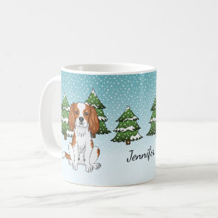 Mug Cavalier King Charles Spaniel Blenheim en Hiver
