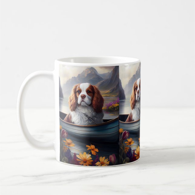 Mug Cavalier King sur une rame : une aventure Pittores (Gauche)