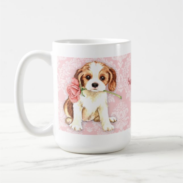 Mug Cavalier rose de Valentine (Gauche)
