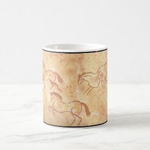 Mug Cave Drawing Painting of Horses
