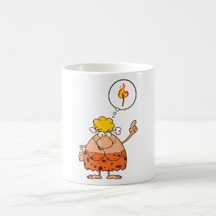 Mug Cavewoman pense au bâton de feu