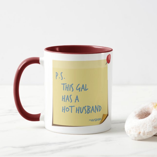 Mug Ce Gal Chanceux A Un Mari Chaud De Fumée (Avec donut)