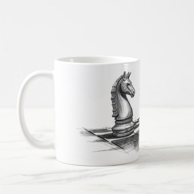 Mug Ce n'est pas un cheval Dons de jeu d'échecs amusan (Gauche)