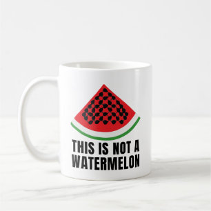 Mug Ce n'est pas une pastèque - Palestinien keffiyeh