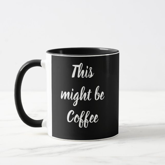 Mug Ce peut être café drôle personnalisable (Gauche)