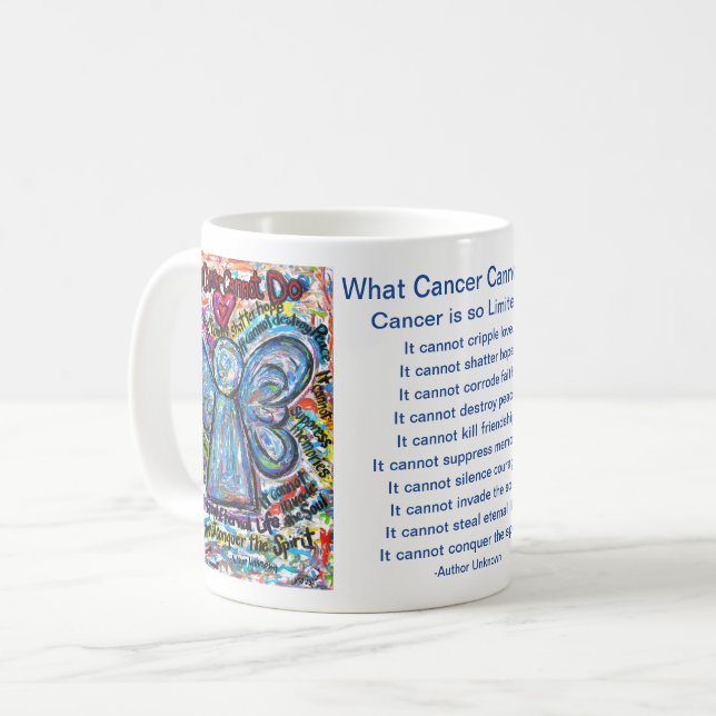 Mug Ce que le cancer ne peut pas faire Poem Café Coupe (Devant gauche)