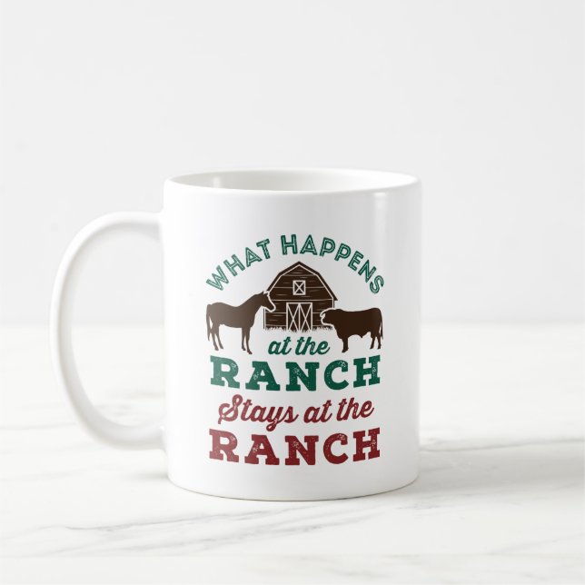 Mug Ce qui se passe au ranch reste au ranch (Gauche)