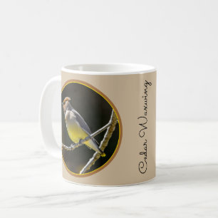 Mug Cèdre cire Songbird Photo originale Oiseau sauvage