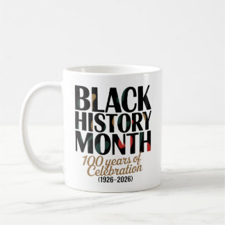 Mug célébration de 100 ans mois de l'histoire des noir