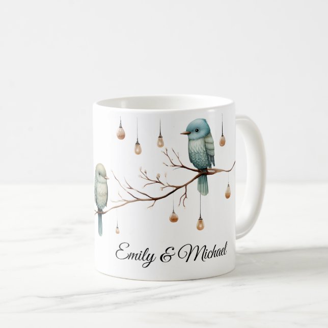 Mug Célébration des Inséparables rustiques du bois (Devant droit)