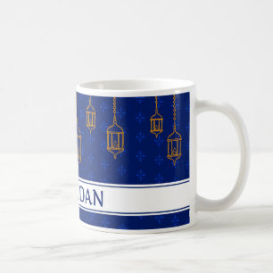 Mug Célébrer le Ramadan Kareem bleu blanc