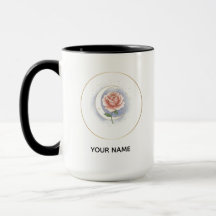 Mug Céleste Rose & Lune Personnalisé - Na personna