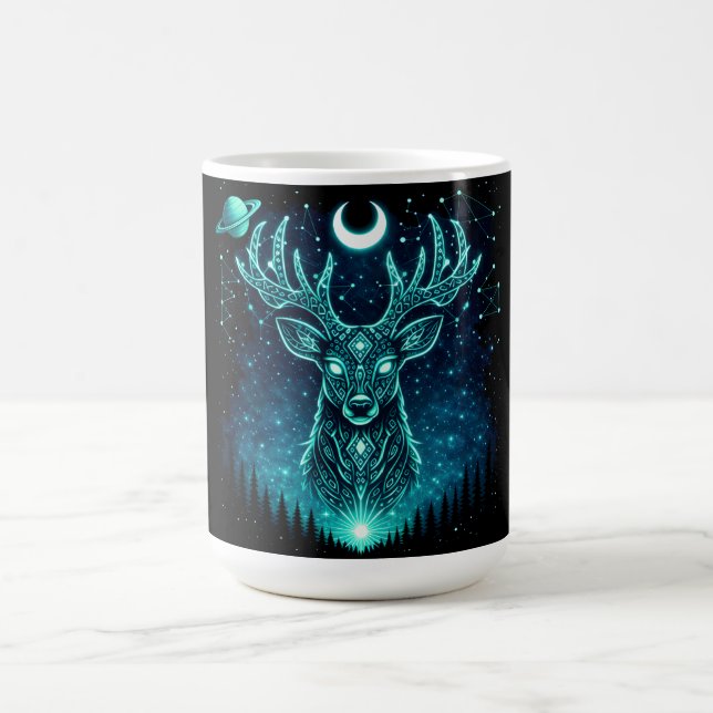 Mug Celestial Deer – Starlit Grace Wildlife Galaxy (Centre)
