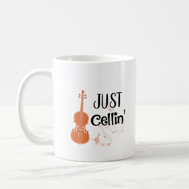 Mug Cello Just Cellular Musicien Cellist (Gauche)