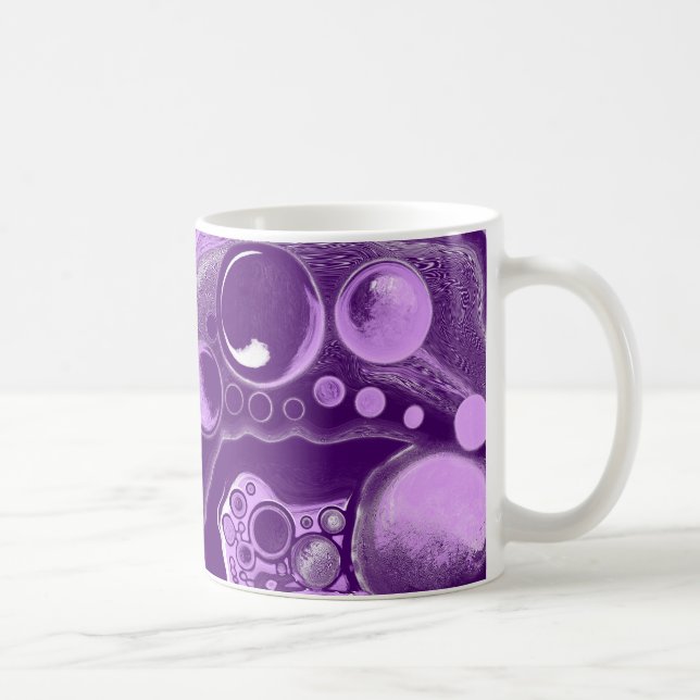 Mug Cellules d'art fluides en marbre violet (Droite)