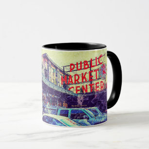 Mug Centre du marché de Seattle Pike