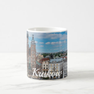 Mug Centre-ville de Cracovie d'en haut en Pologne