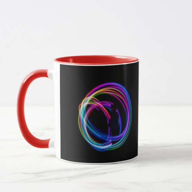 Mug cercle arc-en-ciel néon (Gauche)