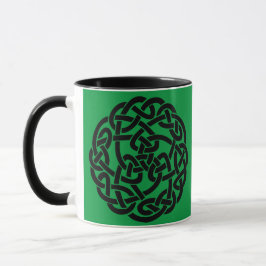 Mug Cercle Celtique irlandais vert et noir