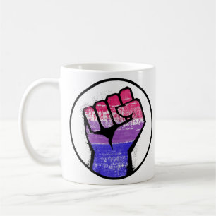 Mug Cercle du poing de la fierté bisexuelle