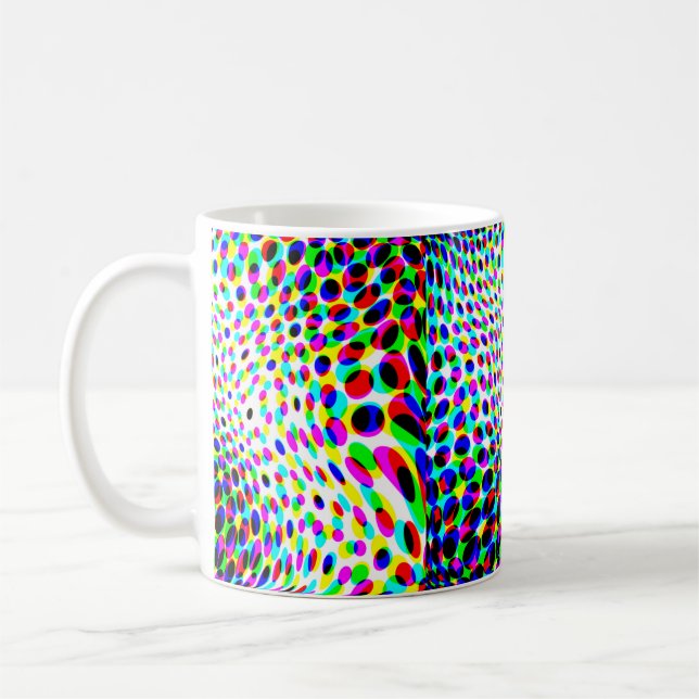 Mug Cercles colorés amusants (Gauche)