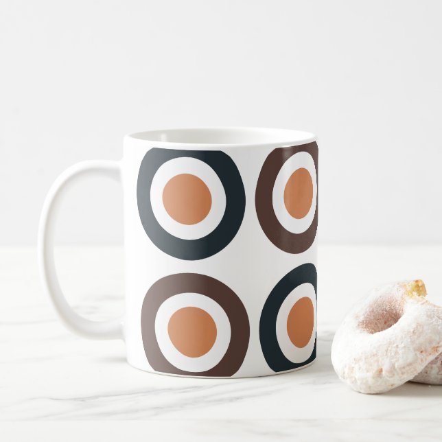Mug Cercles Concentriques Colorés  (Avec donut)