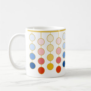 Mug Cercles suspendus bleus rouges jaunes