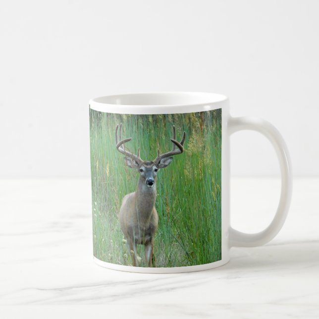 Mug Cerf blanc dans la boue de prairie (Droite)