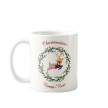 Cerf de Noël joyeux avec couronne personnalisable