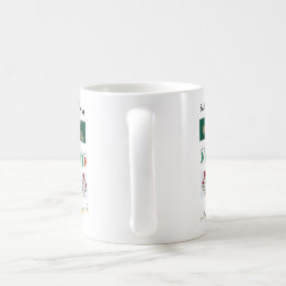 Mug cerf et bloc imprimer muqueuse rouge et verte
