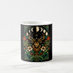 Mug Cerf païen mystique et phase lunaire