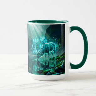 Mug Cerf Spirituel Brillant Fantastique Épique Lac de