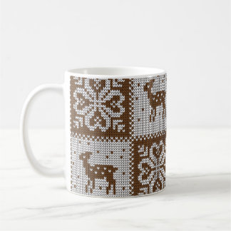 Mug Cerfs d'hiver confits : motif vintage.