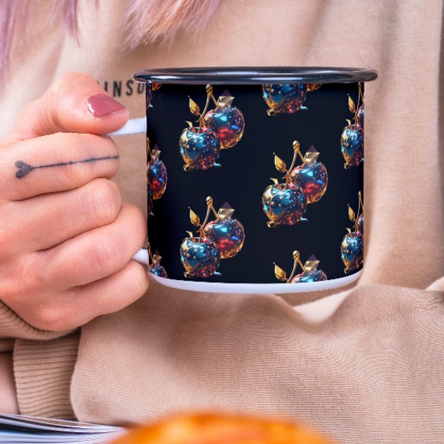 Mug Cerises trempées métalliques (Créateur téléchargé)