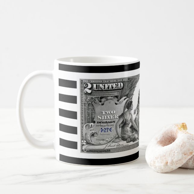 Mug Certificat d'argent 1896 ~ Électricité ~ Commerce~ (Avec donut)