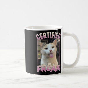 Mug Certifié Freak Cute Chat Amateurs de mème Animaux 