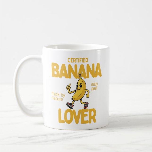 Mug Certified Banana Lover Funny Fruit Joke Gift (Gauche)