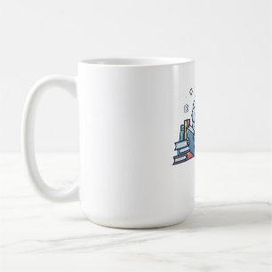 Mug Cerveau de Nerd Intelligent Lisant des Livres Ver 